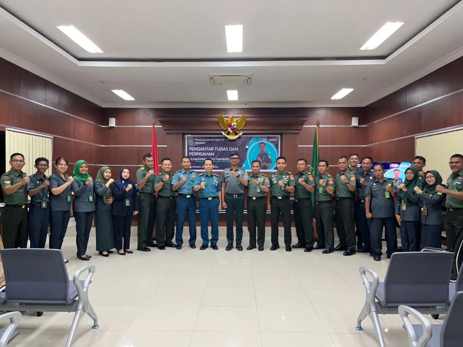 ACARA PERPISAHAN PERSONIL PENGADILAN MILITER III-17 MANADO